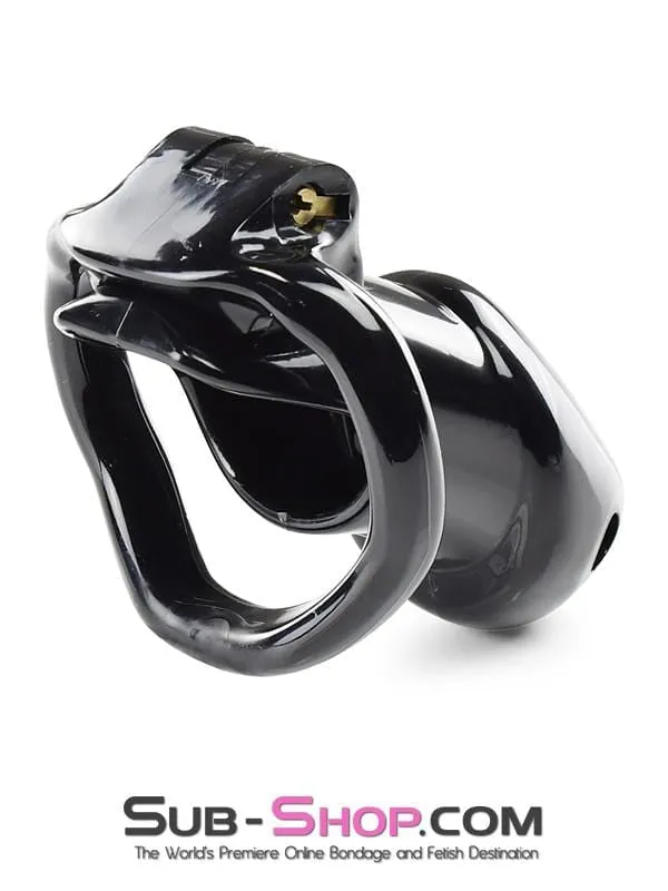0327AE      Black Knight High Security Keyed Tumbler Locking Male Chastity with 4 Base Cock Ring Sizes