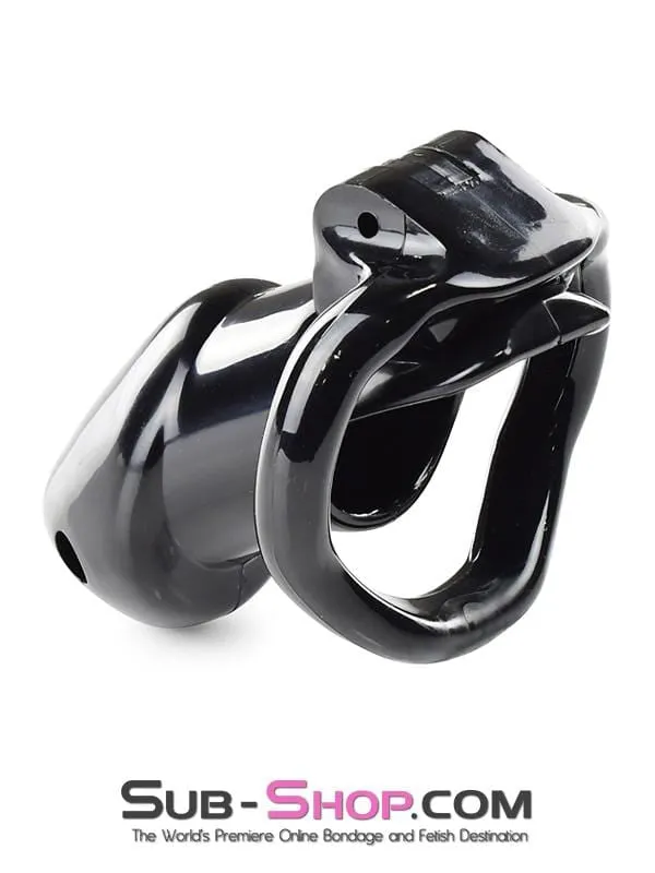 0327AE      Black Knight High Security Keyed Tumbler Locking Male Chastity with 4 Base Cock Ring Sizes