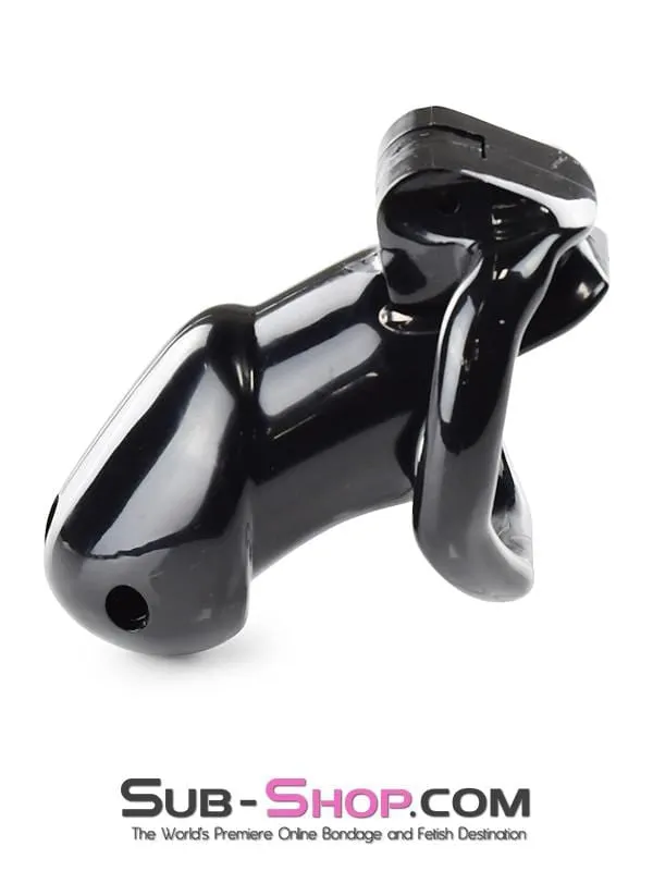0327AE      Black Knight High Security Keyed Tumbler Locking Male Chastity with 4 Base Cock Ring Sizes