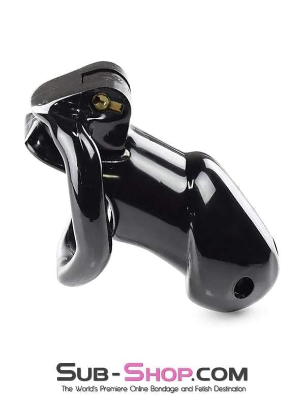 0327AE      Black Knight High Security Keyed Tumbler Locking Male Chastity with 4 Base Cock Ring Sizes