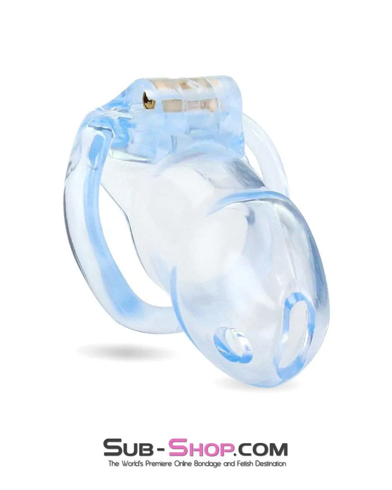 0398AE      Short Exposed in Chastity High Security Keyed Tumbler Locking Male Chastity with 4 Base Cock Ring Sizes - MEGA Deal