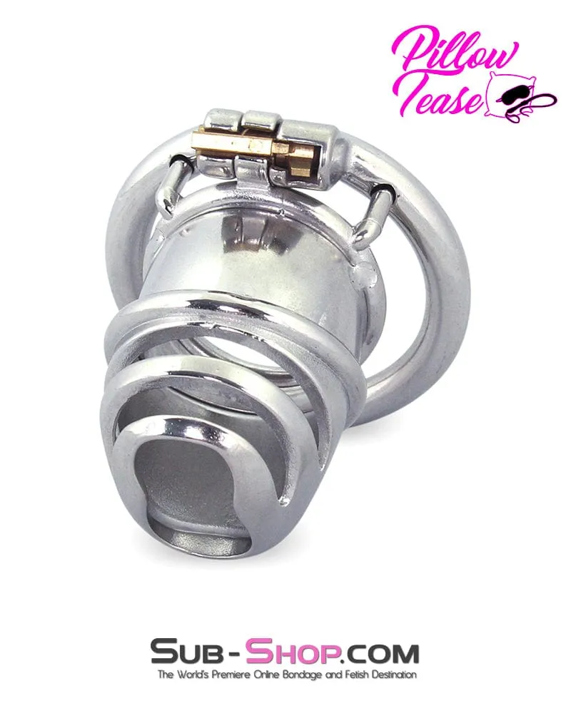 0482M      The Enforcer High Security Stainless Steel Chastity Cock Cage