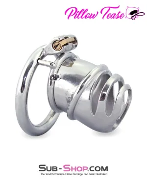 0482M      The Enforcer High Security Stainless Steel Chastity Cock Cage