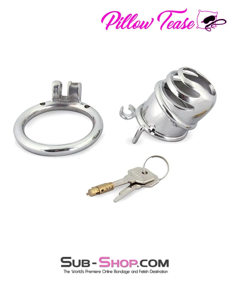 0482M      The Enforcer High Security Stainless Steel Chastity Cock Cage