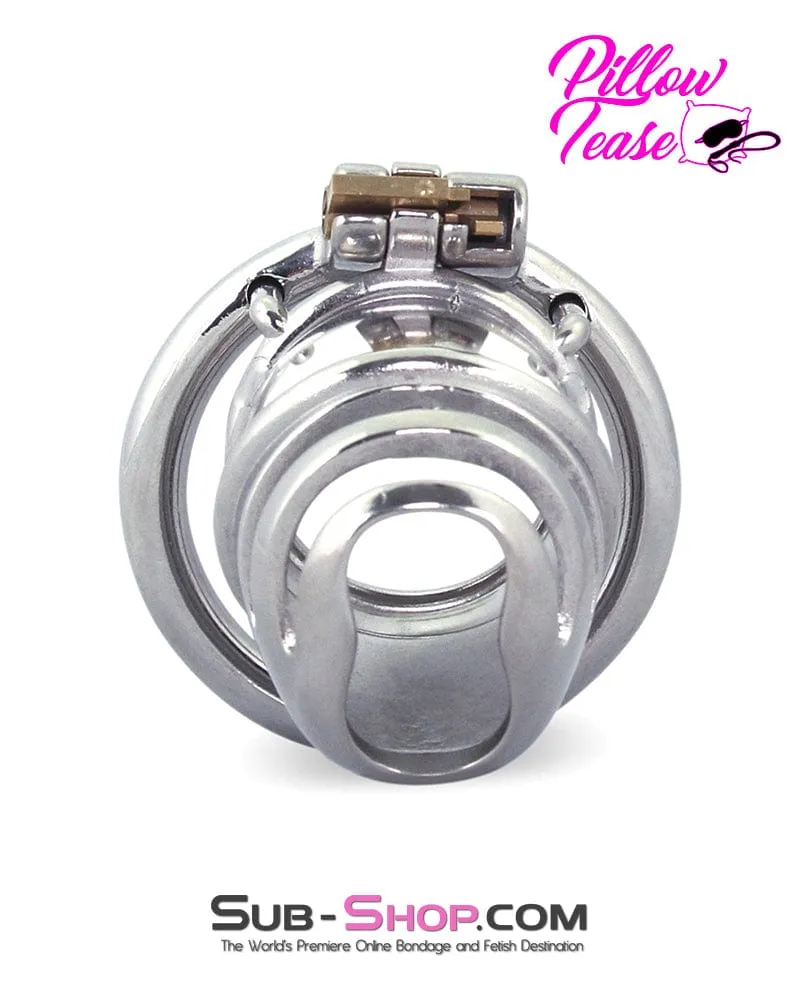 0482M      The Enforcer High Security Stainless Steel Chastity Cock Cage