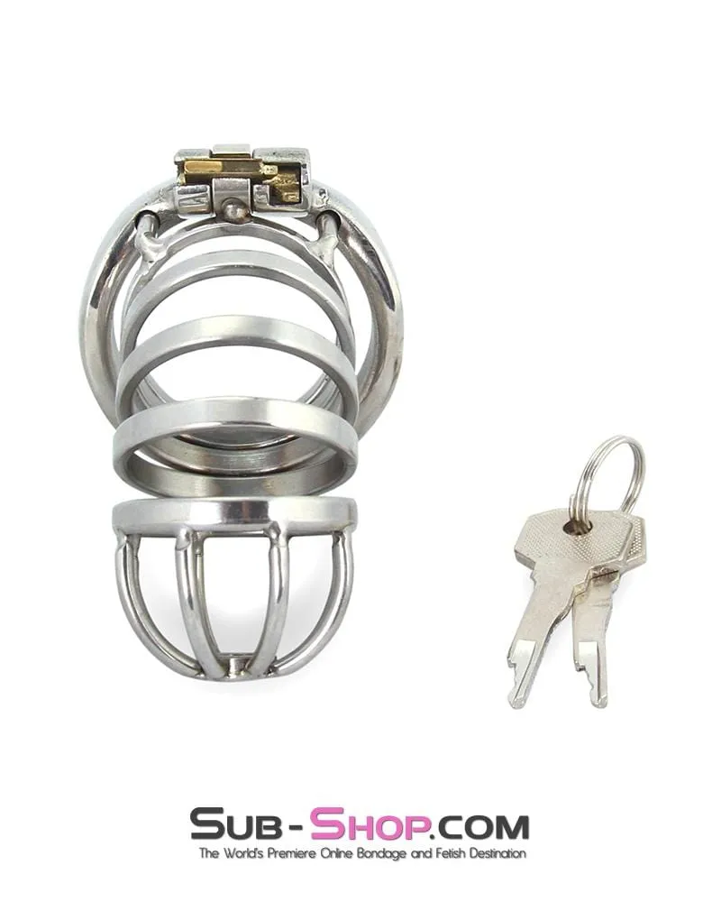 0900RS      Mini Manhood Tease and Torment High Security Steel Locking Male Chastity Device