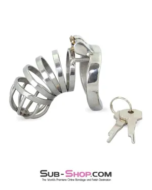 0900RS      Mini Manhood Tease and Torment High Security Steel Locking Male Chastity Device
