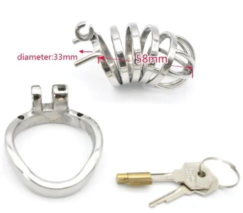 0900RS      Mini Manhood Tease and Torment High Security Steel Locking Male Chastity Device