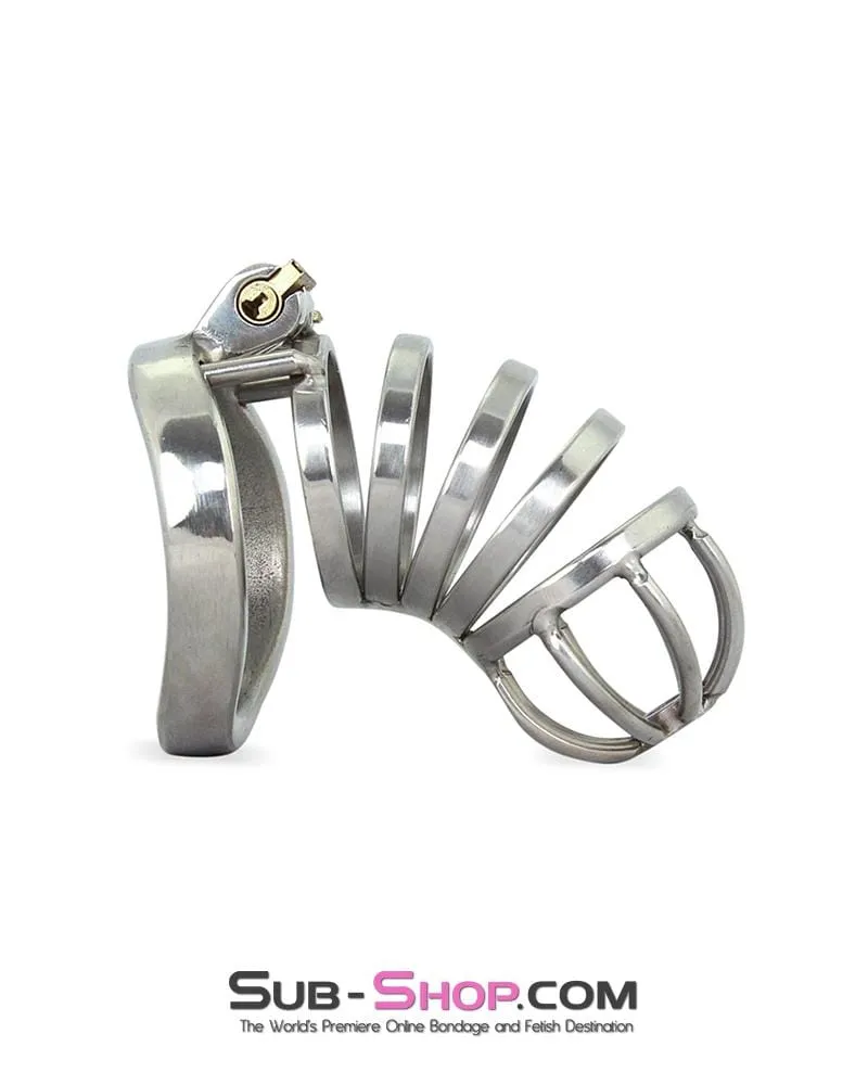 0900RS      Mini Manhood Tease and Torment High Security Steel Locking Male Chastity Device