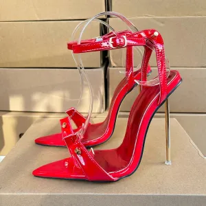 12cm Metal High Heels Stilettos Sexy Sandal Women Pumps