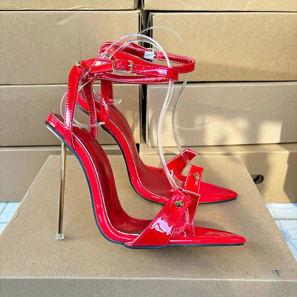 12cm Metal High Heels Stilettos Sexy Sandal Women Pumps