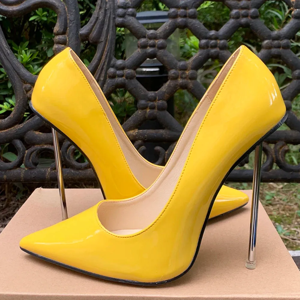 12cm Metal Pumps Stilettos High Heels