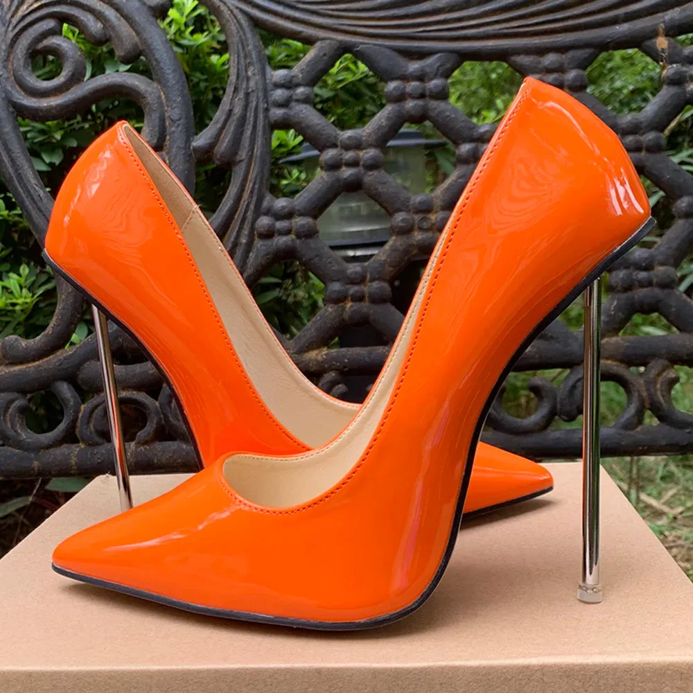 12cm Metal Pumps Stilettos High Heels
