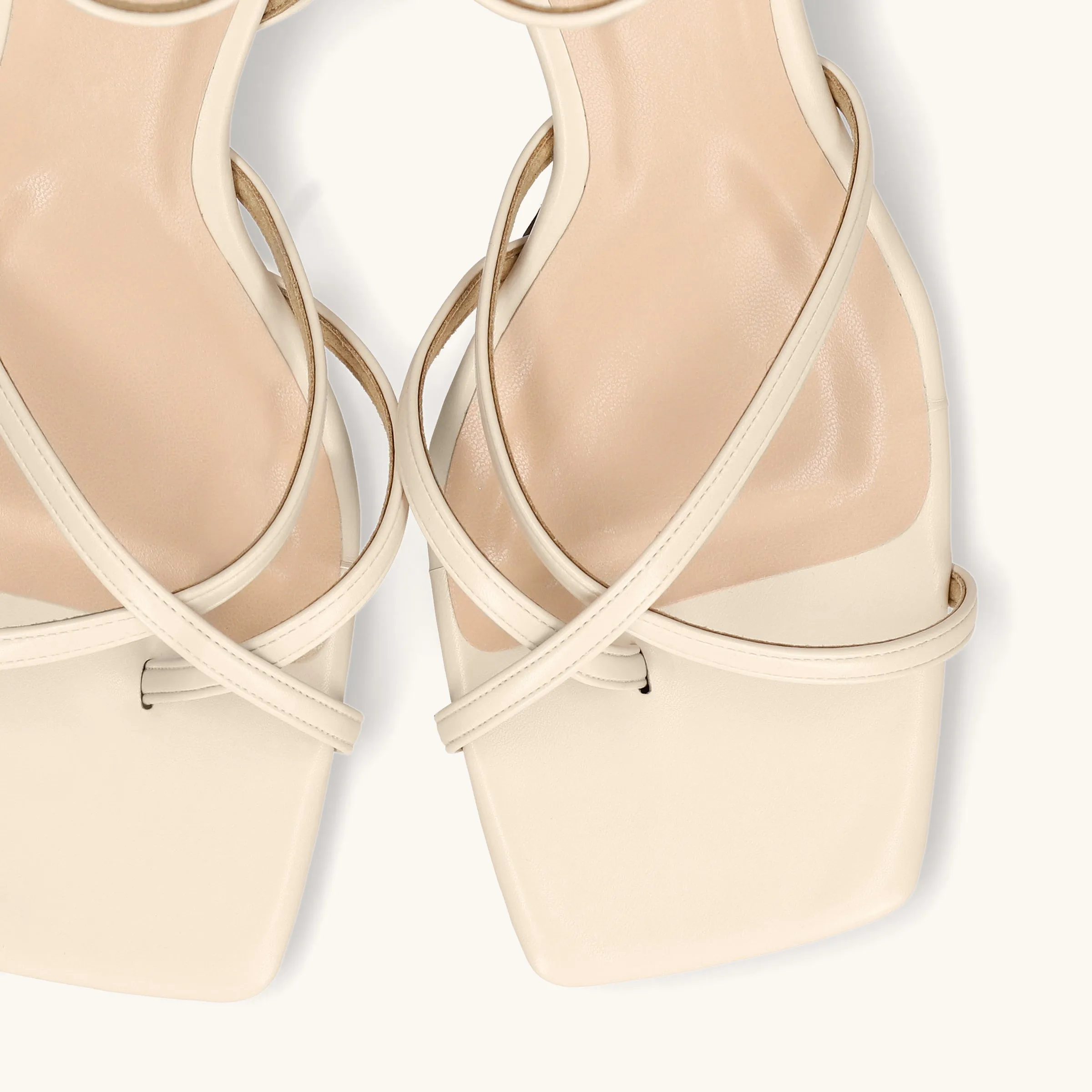 15% OFF: Multiple Strap Thong Sandals (m50001) Ivory