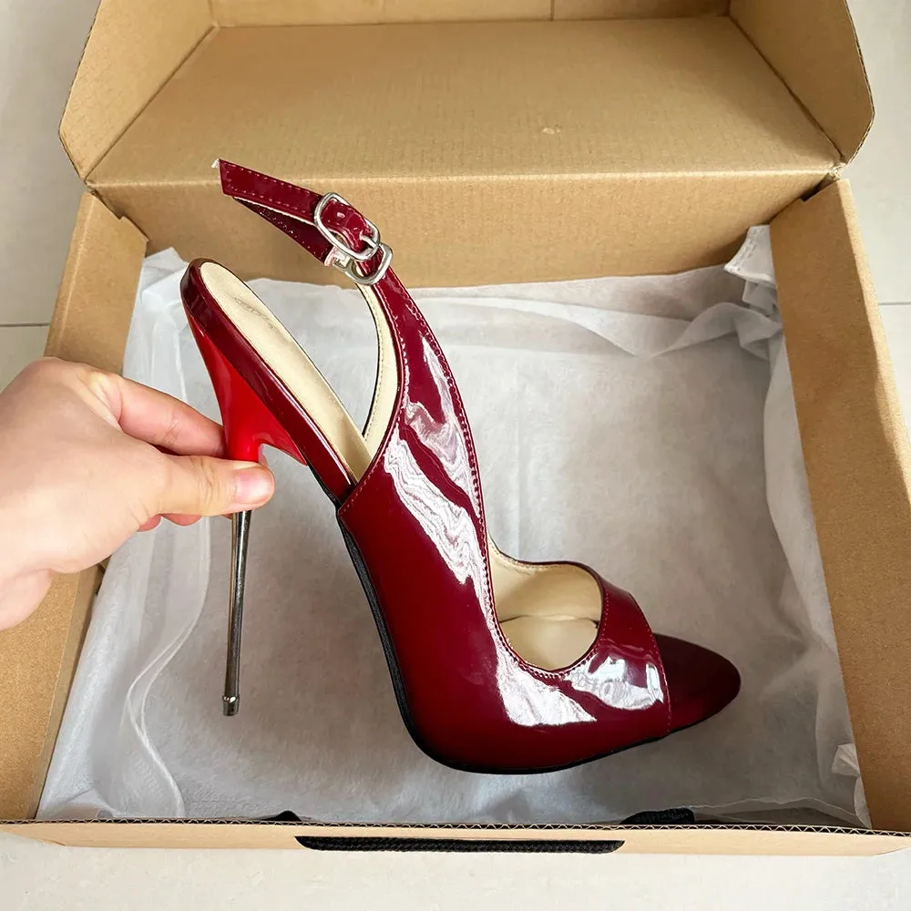 16CM Fashion Super High Heels Purple Sandals Sexy Pumps