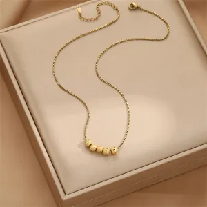 18K Gold-Plated Bead Necklace