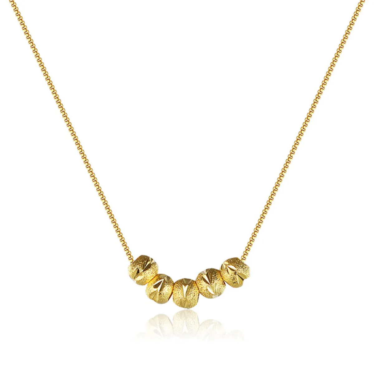 18K Gold-Plated Bead Necklace