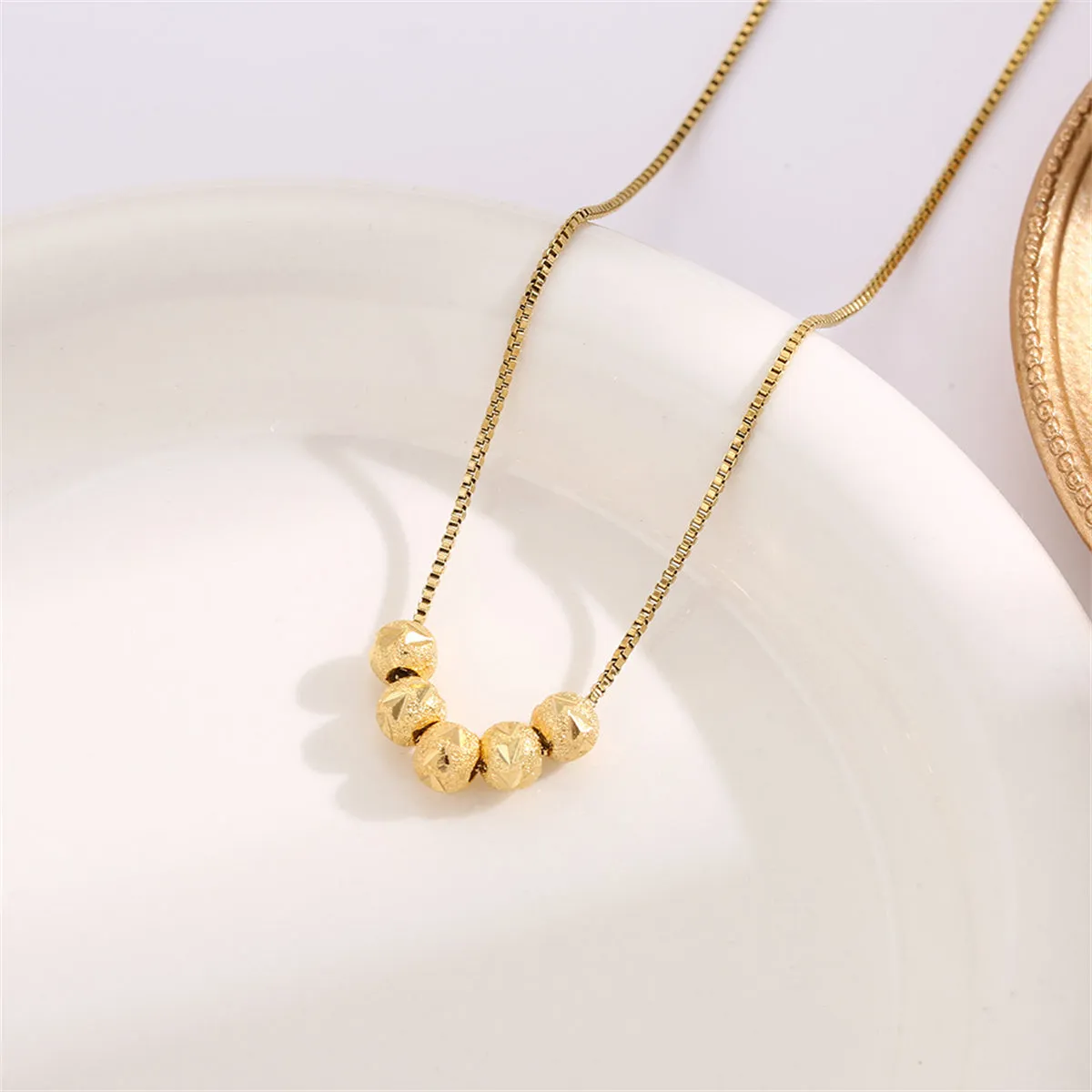 18K Gold-Plated Bead Necklace