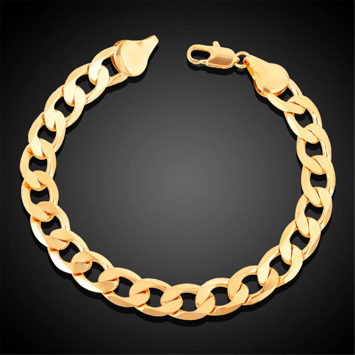 18K Gold-Plated Chunky Curb Chain Bracelet