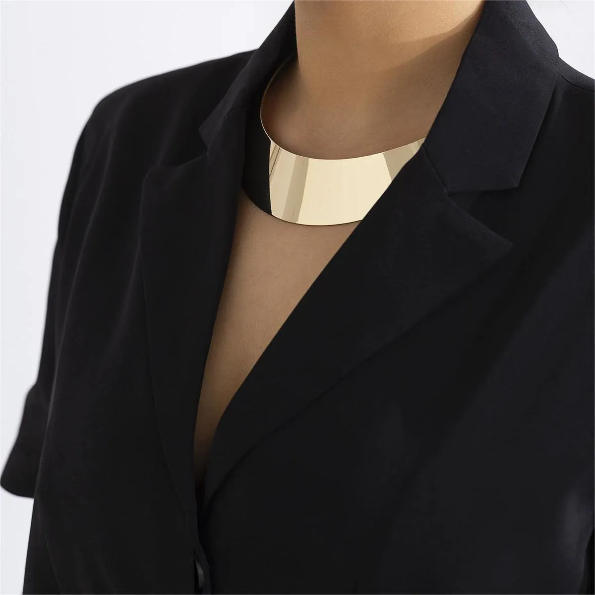 18K Gold-Plated Thick Choker Necklace