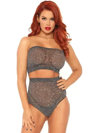 2 PC. Lurex Shimmer Spandex Strapless