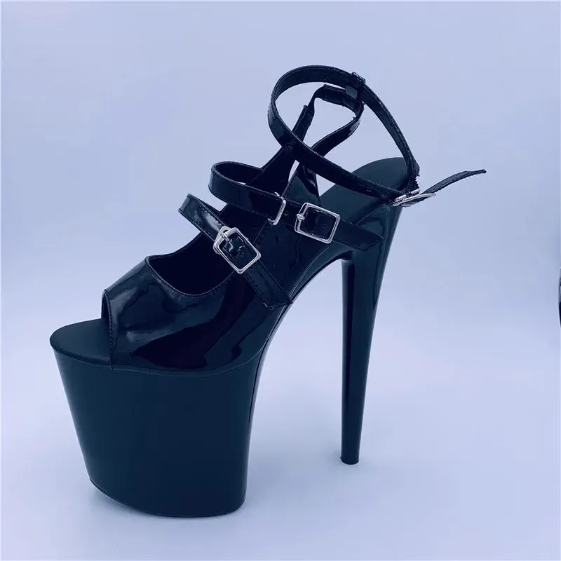 20 cm high heel sandals, sexy nightclub dancing shoes club with high heels