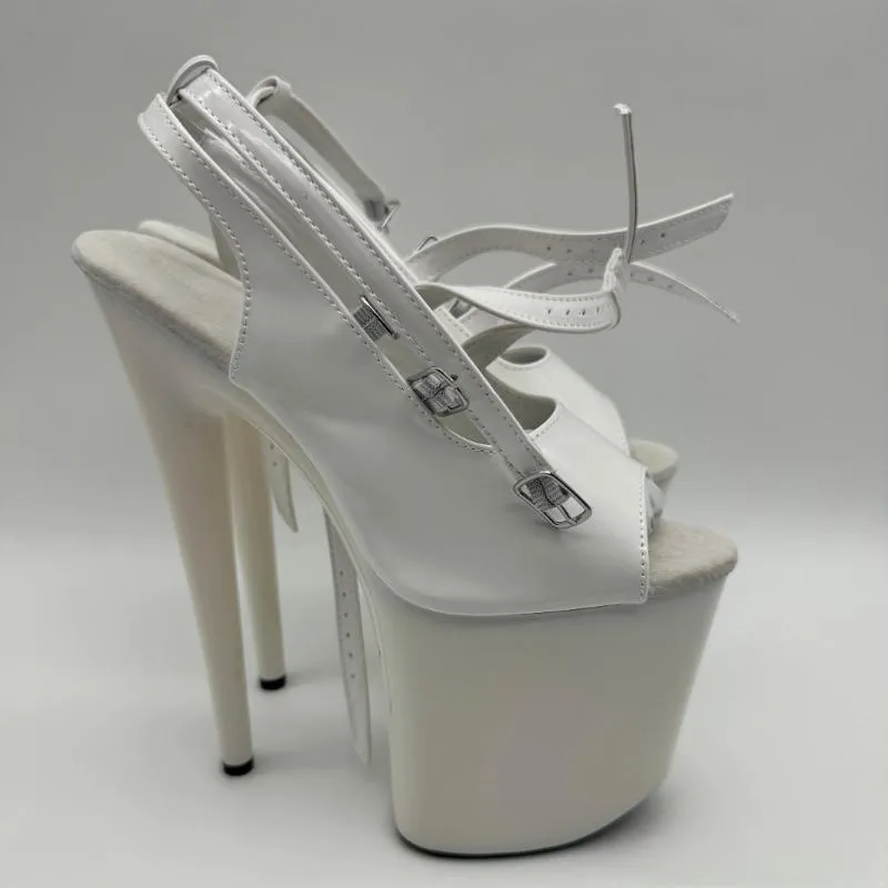 20 cm high heel sandals, sexy nightclub dancing shoes club with high heels