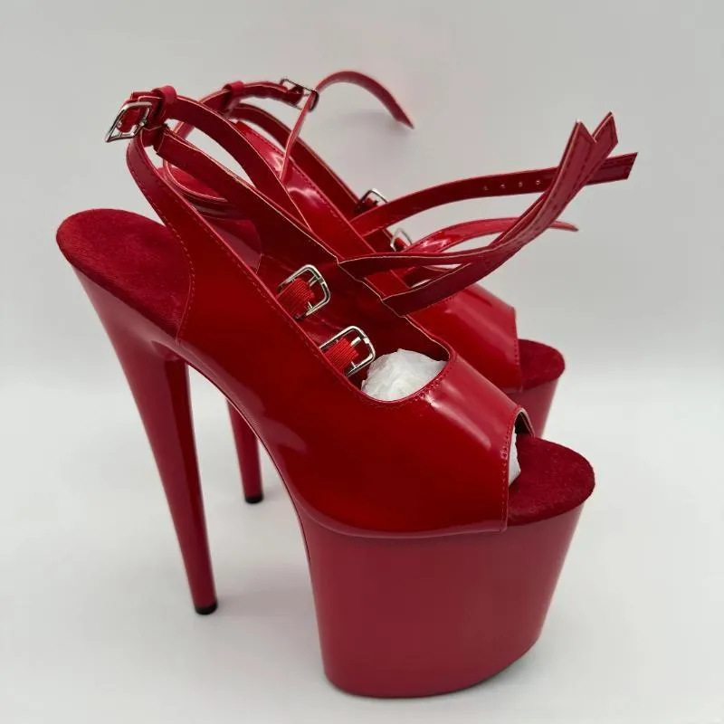 20 cm high heel sandals, sexy nightclub dancing shoes club with high heels
