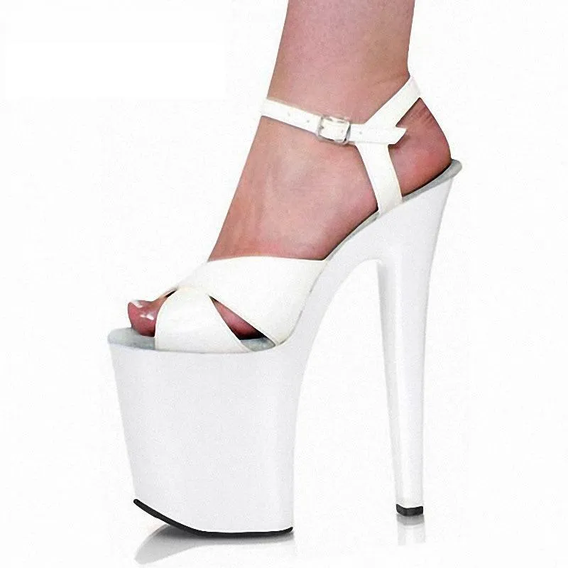 20CM/8inches PU Upper Fashion Sexy Exotic High Heel Platform Party Women Sandals