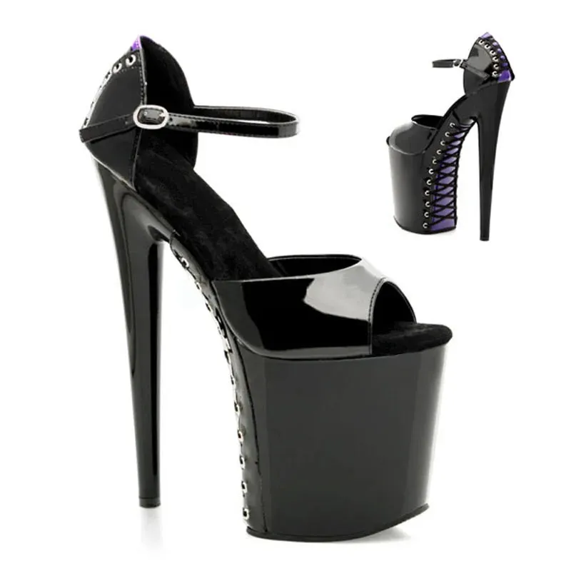 20CM/8inches PU Upper Fashion Sexy Exotic High Heel Platform Party Women Sandals