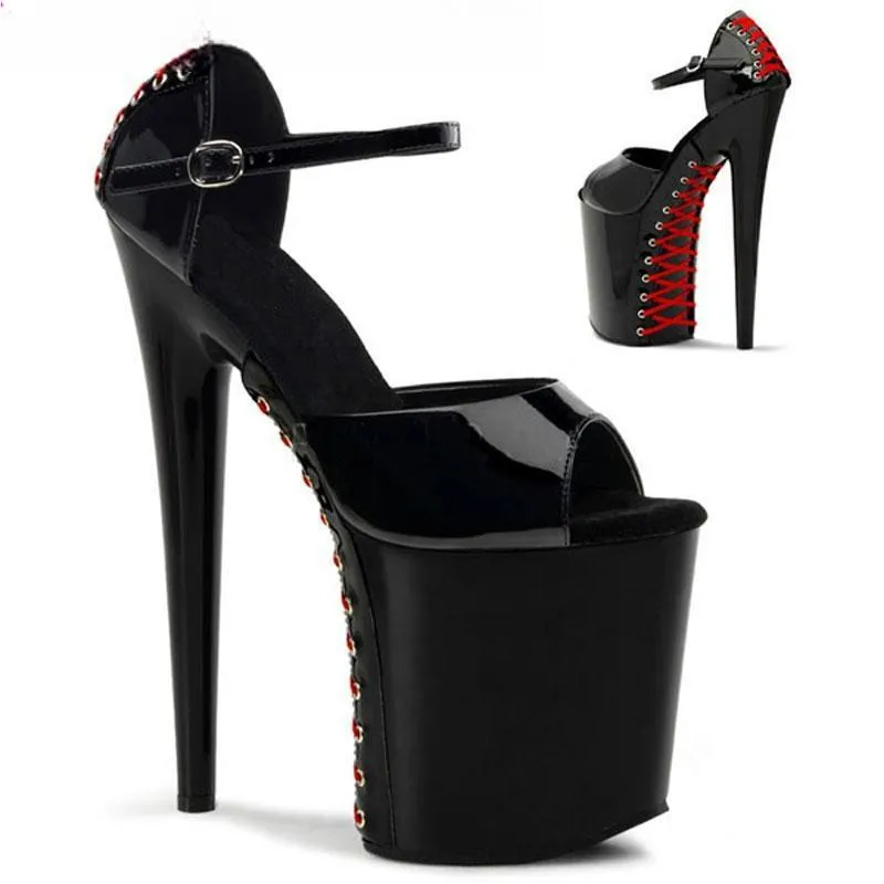 20CM/8inches PU Upper Fashion Sexy Exotic High Heel Platform Party Women Sandals