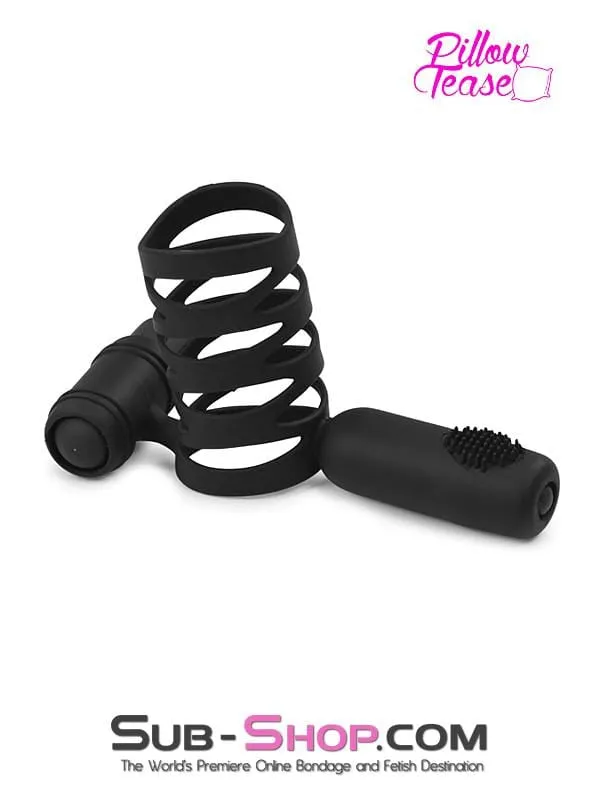 2228M      Double Bullet Tapper with Silicone Spiral Cock Cage