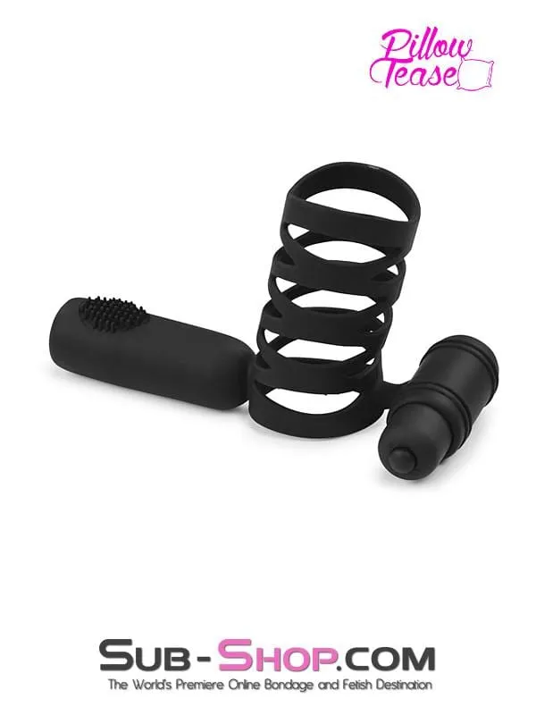 2228M      Double Bullet Tapper with Silicone Spiral Cock Cage