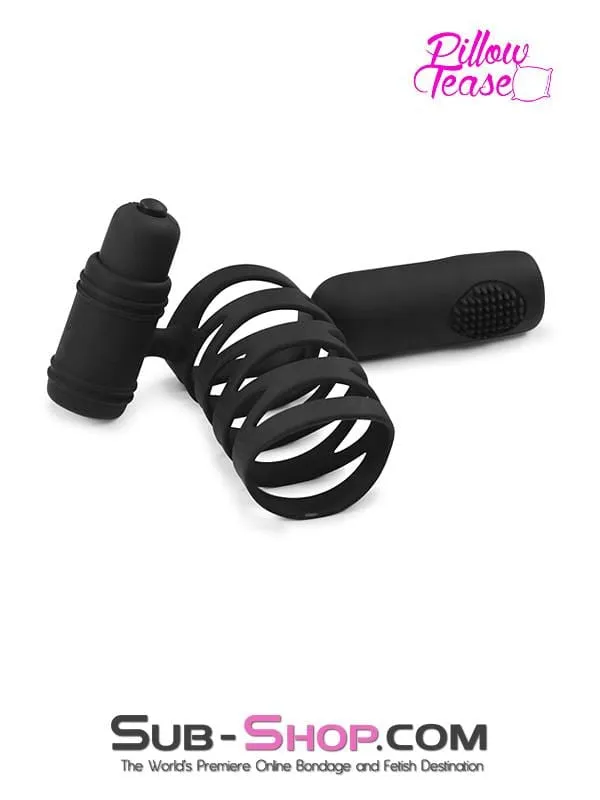 2228M      Double Bullet Tapper with Silicone Spiral Cock Cage