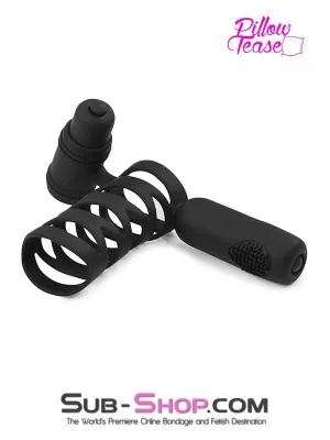 2228M      Double Bullet Tapper with Silicone Spiral Cock Cage