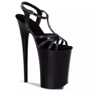 23 cm high heels summer women matte black vamp high heels