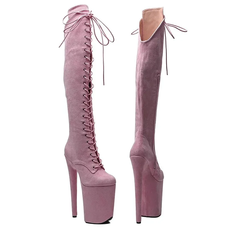 23CM/9inches Suede Upper fashion lady small High Heel
