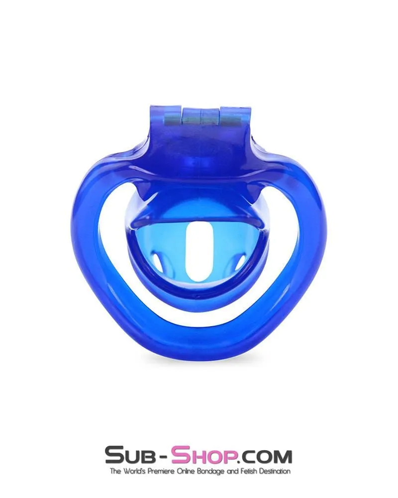 3510AE      Blue Blazes Chastity Tease High Security Locking Cock Cage Sensation Device