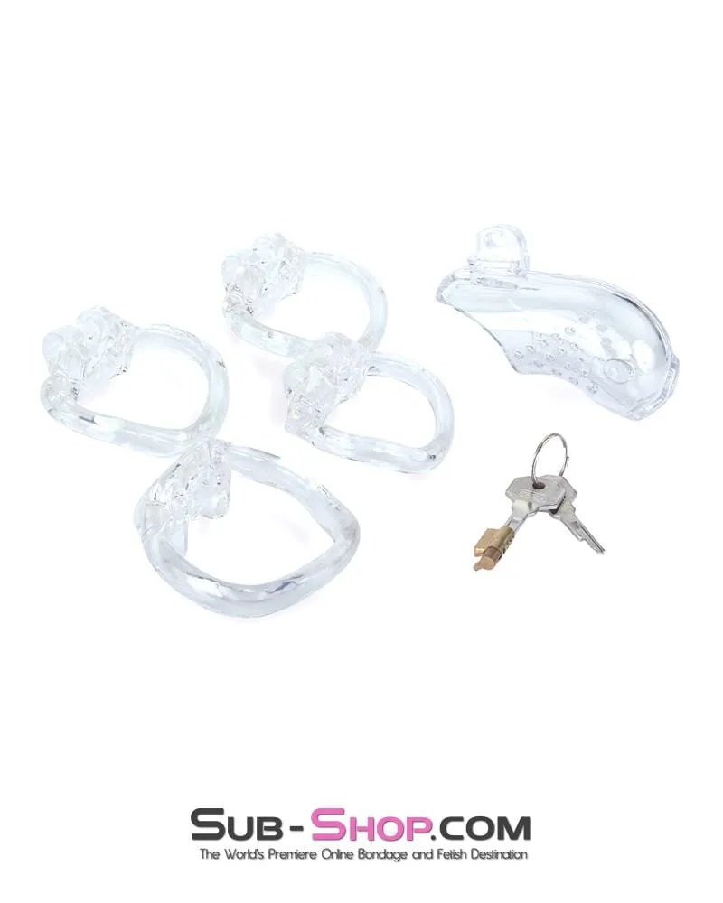 3731M      Just the Tip Clear Cock Tease High Security Chastity Cock Lock - MEGA Deal