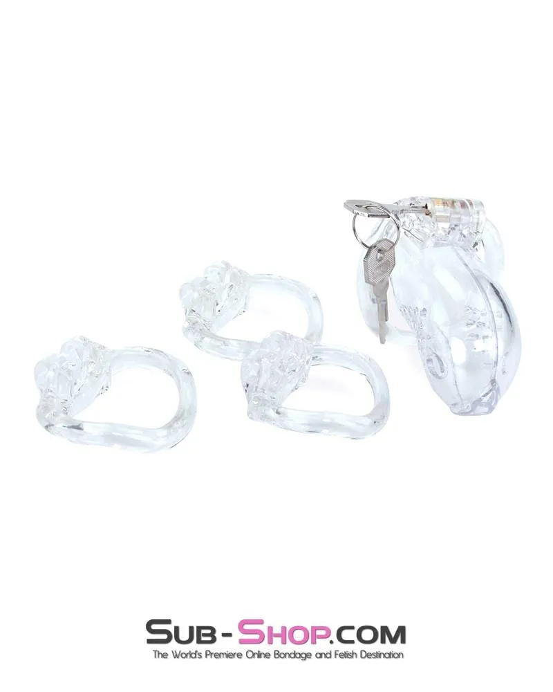 3731M      Just the Tip Clear Cock Tease High Security Chastity Cock Lock - MEGA Deal