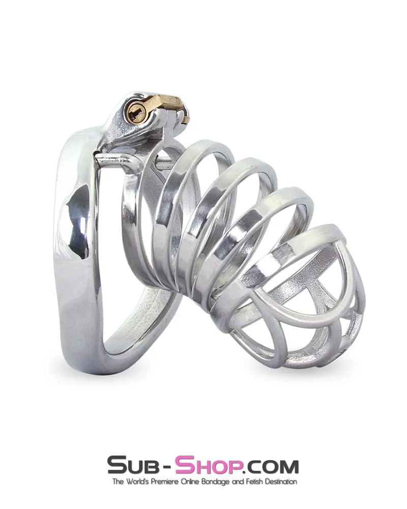 4452M      Rhombic Bend Cock Ring Male Chastity Cock Cage