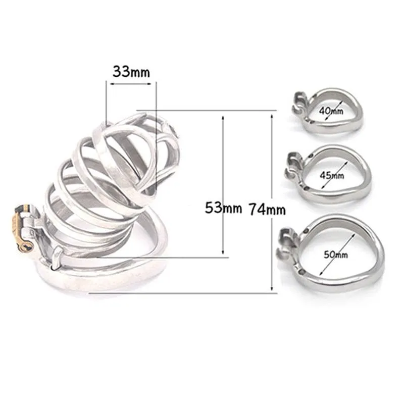 4452M      Rhombic Bend Cock Ring Male Chastity Cock Cage