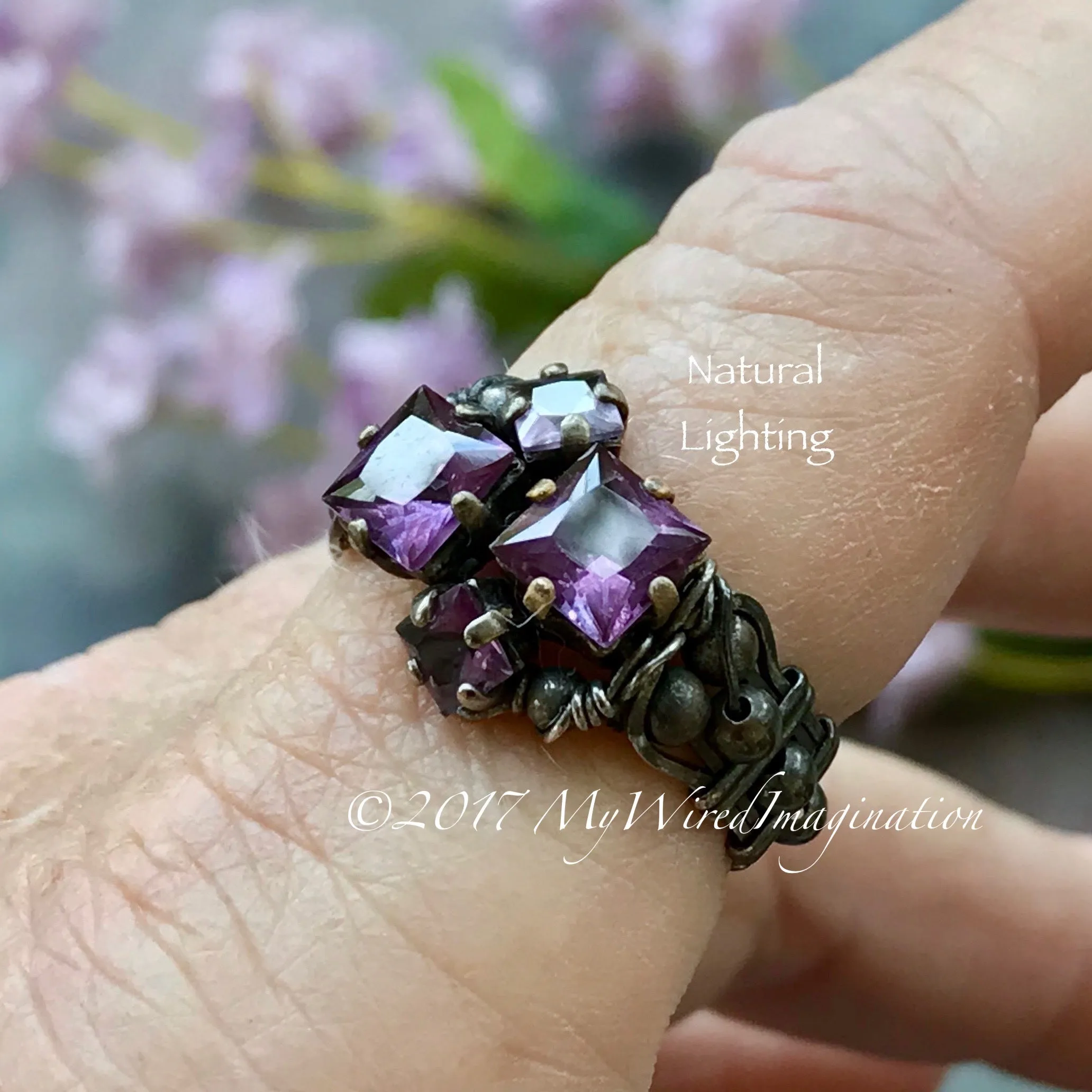Alexandrite, Color Change, Lab Created, 4mm, 6mm, or 8mm Square, Faceted Gemstone