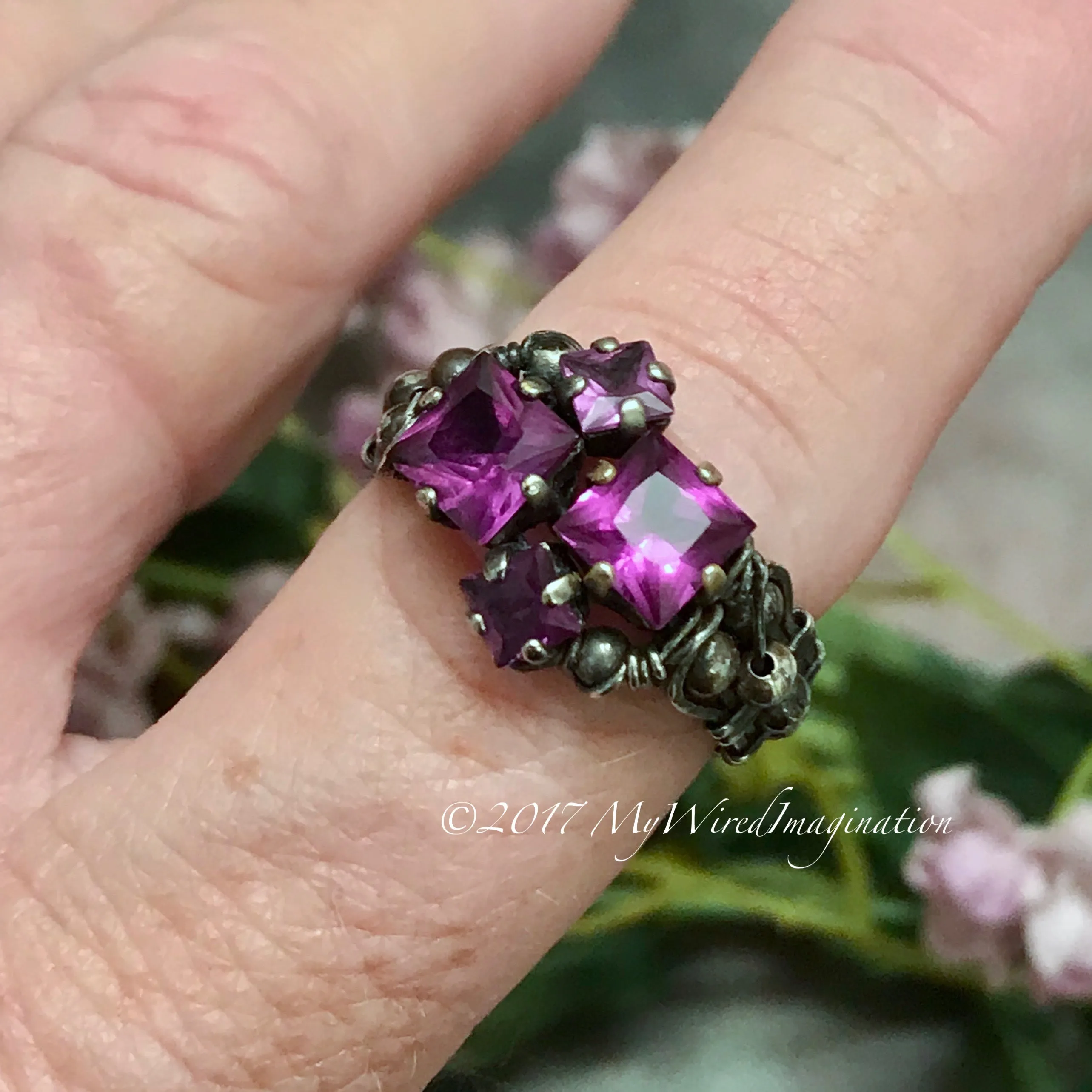 Alexandrite, Color Change, Lab Created, 4mm, 6mm, or 8mm Square, Faceted Gemstone
