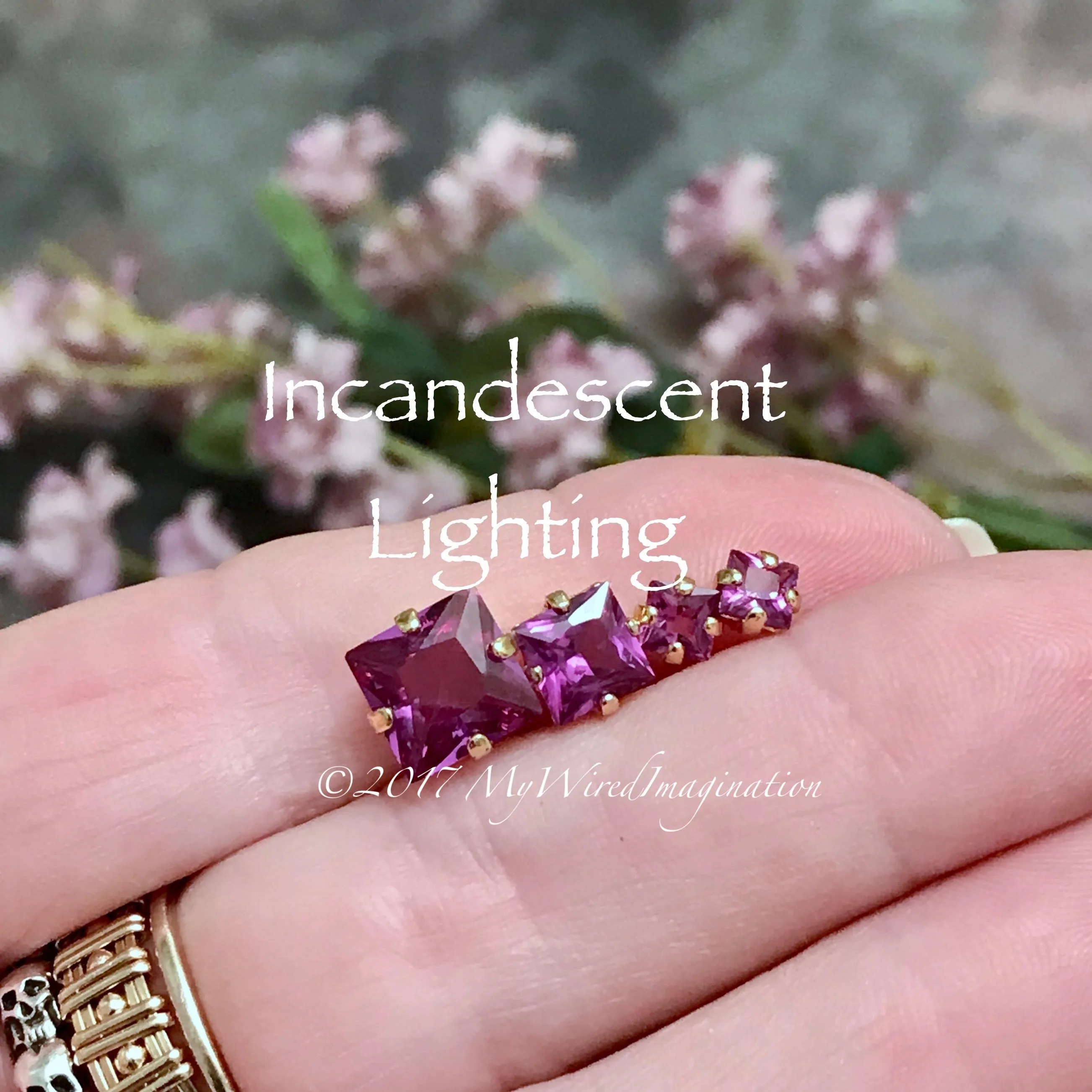 Alexandrite, Color Change, Lab Created, 4mm, 6mm, or 8mm Square, Faceted Gemstone