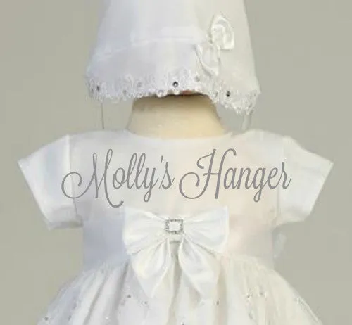 Alexis Embroidered Organza Baptism Gown