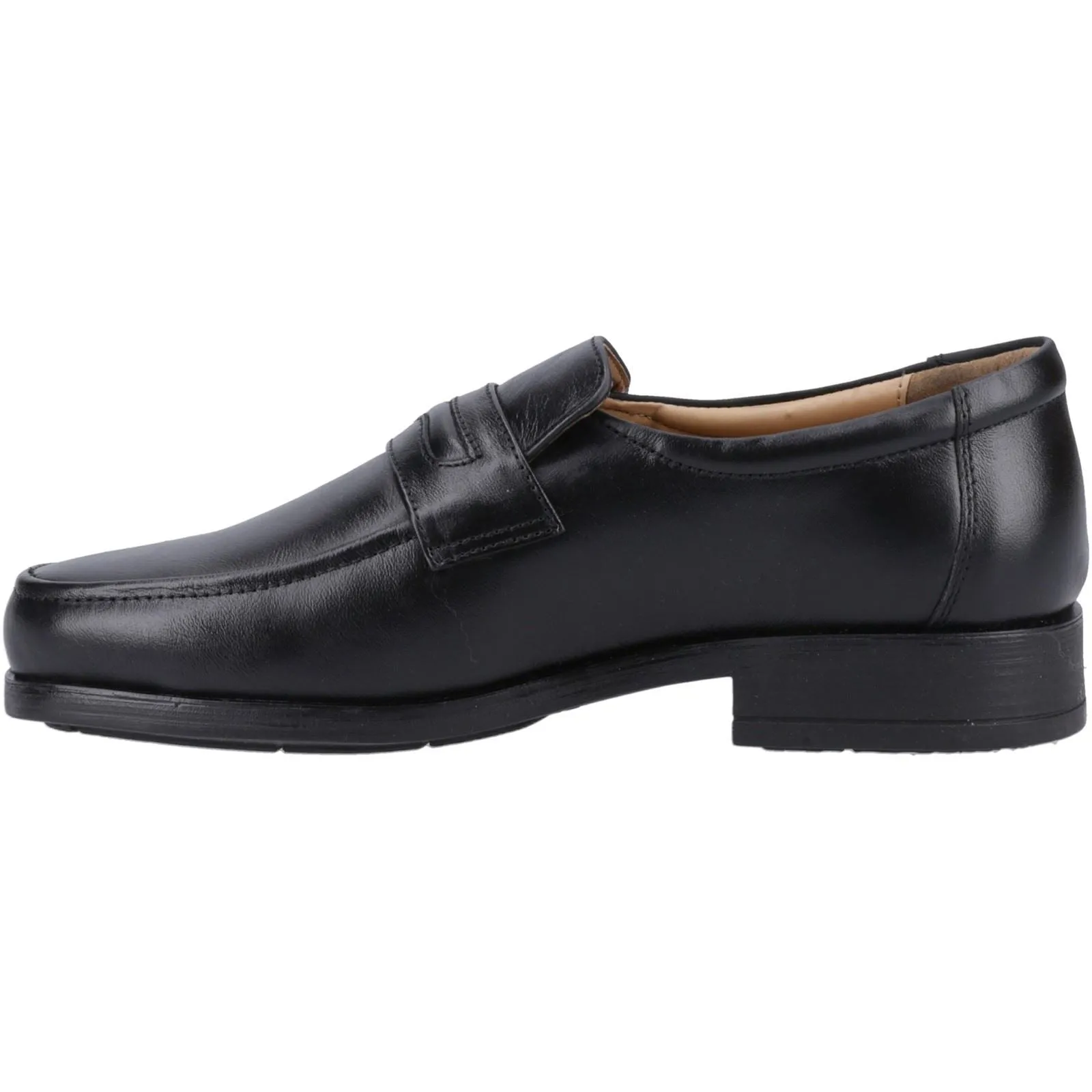 Amblers Mens Classic Shoes - Manchester Leather Loafer in Black, 6-12