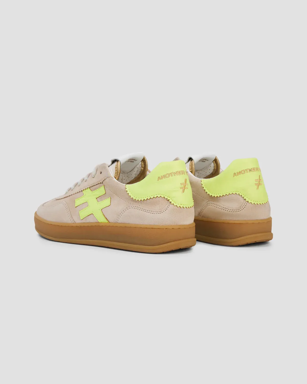 Another Trend Iconic Beige/Yellow Lace-up Trainers