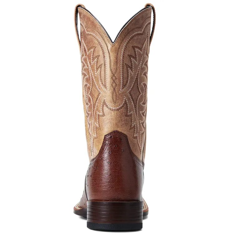 Ariat men's Night Life Ultra - Antique Tabac Smooth Quill Ostrich/Sorrell Brown