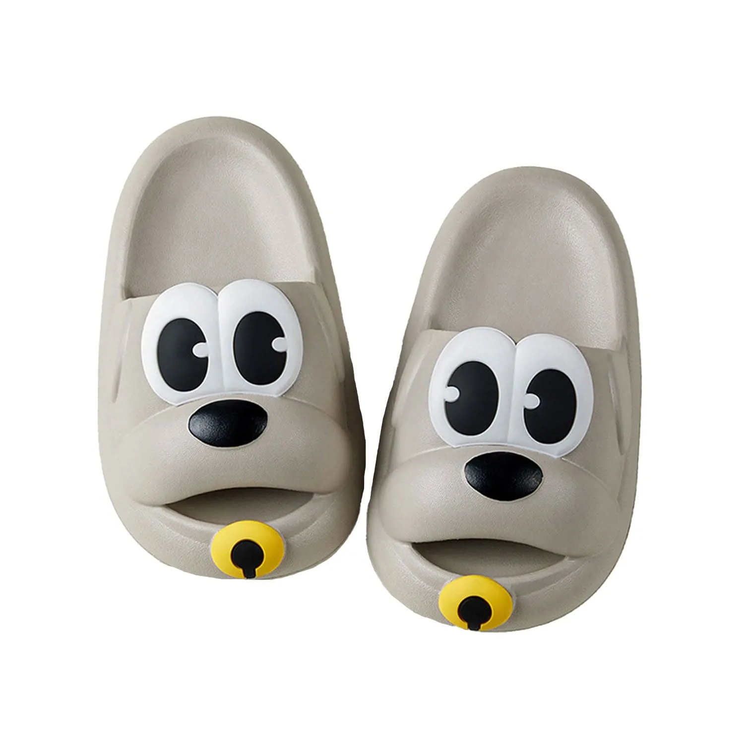 Baby Moo Dog Waterproof Soft Slippers Anti-Skid Sliders - Grey